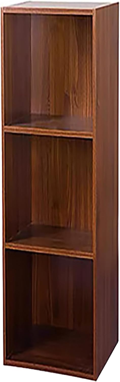 VCM Holz Schallplatten Regal | Stand Regal mit 3 Fächer für 100 Schallplatten | Masse: H. 107 x B. 3