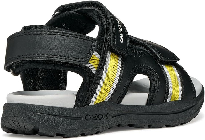 Geox Jungen J Vaniett Boy BSandal 24 EU Black Yellow, 24 EU Black Yellow