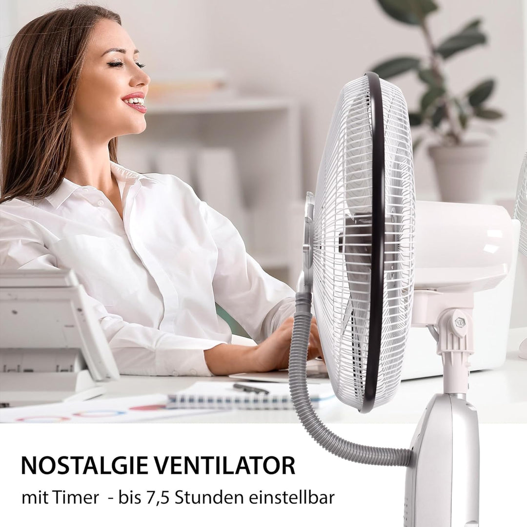 Syntrox Osszilierender Ventilator mit Wasser Quellura | Wasserventilator | Lüfter, mit Timer und Fer
