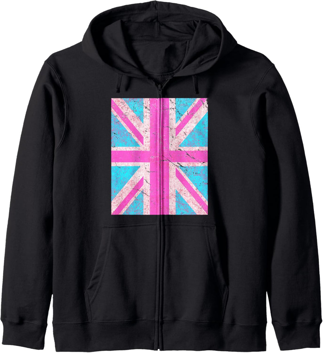 Union Jack UK Flagge, Pink Kapuzenjacke