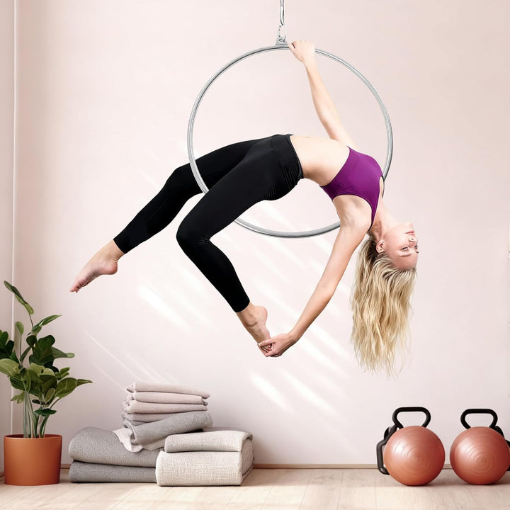 Aerial Hoop Professioneller Edelstahl Einpunkt Hooping Ring Kit für Luftakrobatik und Aerobic bis 11