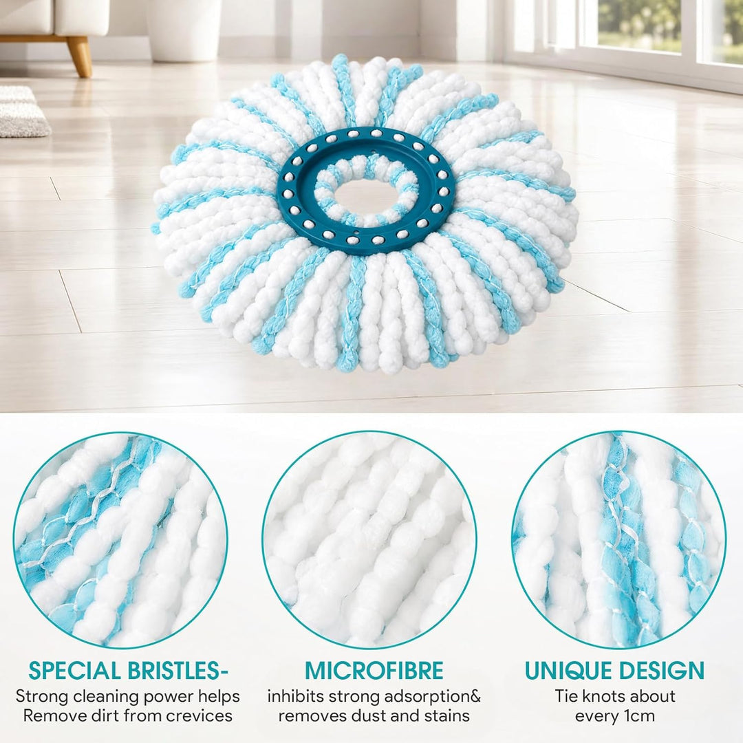 5 Stück Mikrofaser Wischmop Ersatzbezug geeignet für Leifheit Clean Twist Disc Mop Micro Set/Clean T