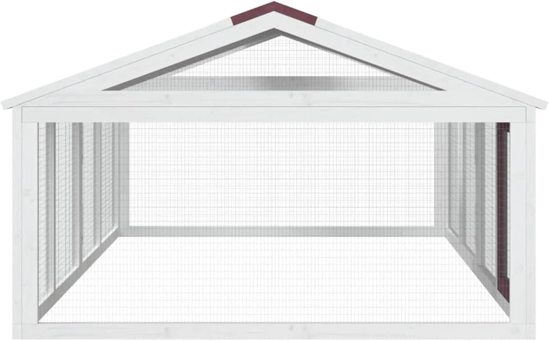 Festnight Hasenstall XXL Freigehege aus Holz und Metallgitter Freigehege für Kaninchen Kleintierstal