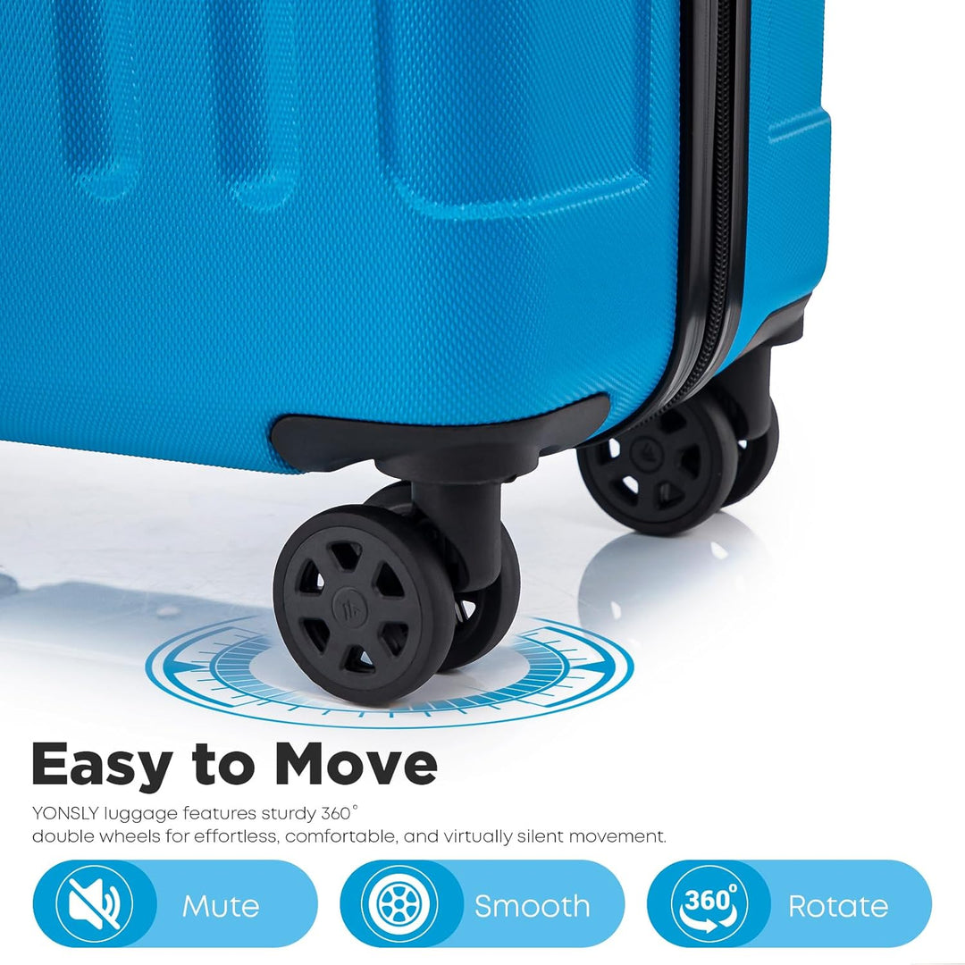 Kabinenkoffer mit abnehmbaren Rädern, S Koffer Suitcase Blau, Trolley Reisekoffer, Rollkoffer Handge