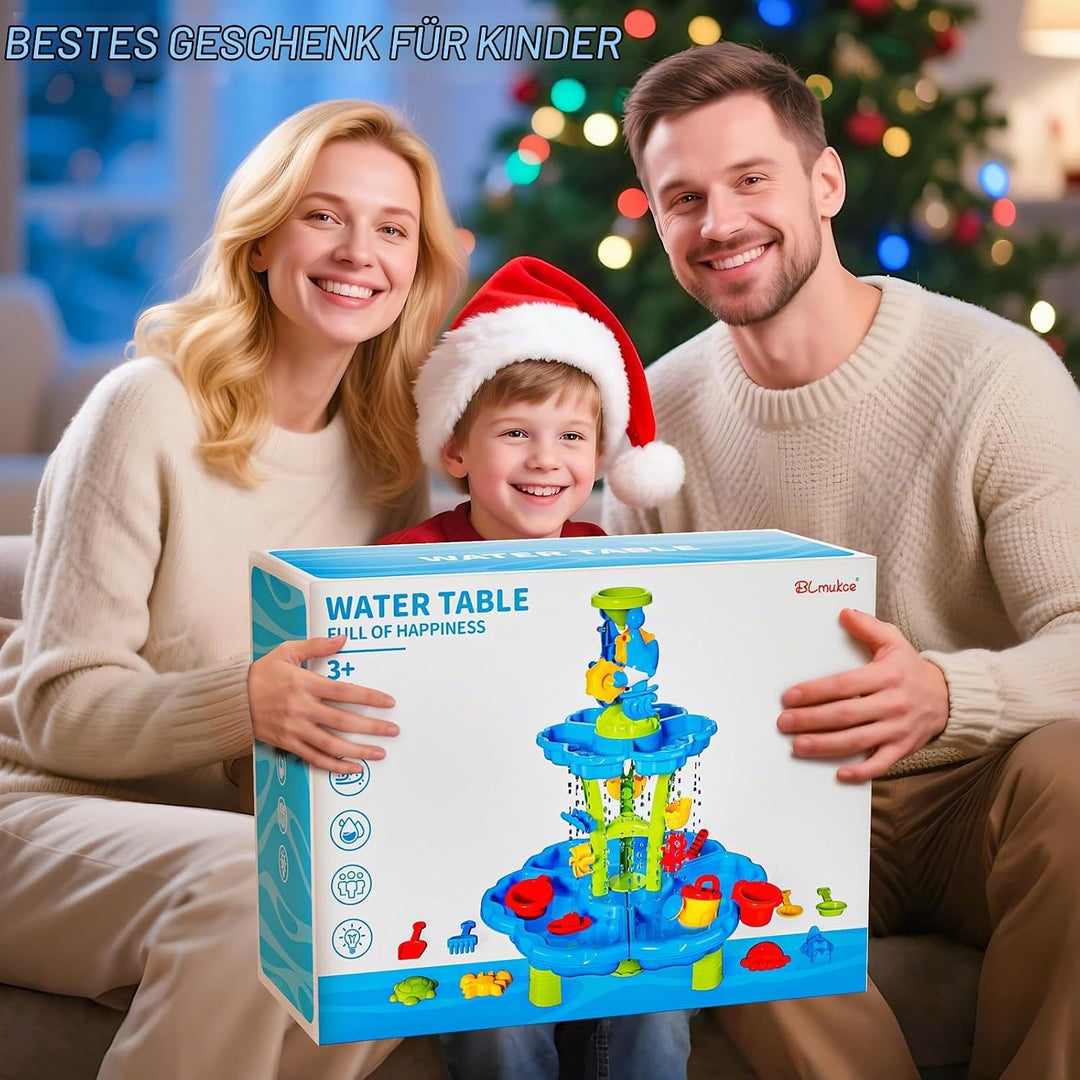 2-stufiger Blumen Sand- &amp; Wassertisch für Kleinkinder 3-5 Jahre, Sensorik-Spieltisch für Kinder, Som