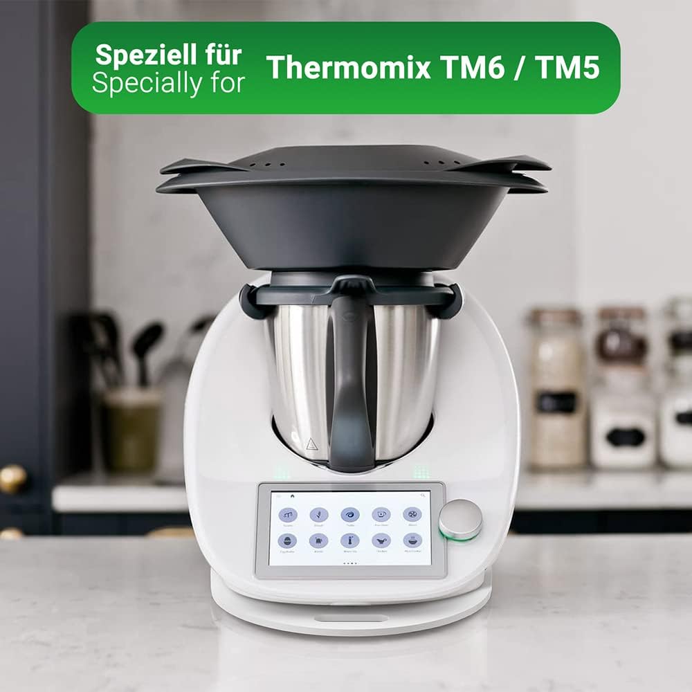 Siegvoll Gleitbrett für Thermomix TM6 TM5 Gleiter müheloses Verschieben Rollbrett aus Acryl - Weiss