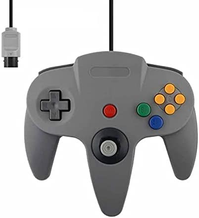 2 Controller Für Nintendo 64 N64 Farbe nach Wahl Kabelgebunden Gamepad Joypad (2X Grau), 2x Grau