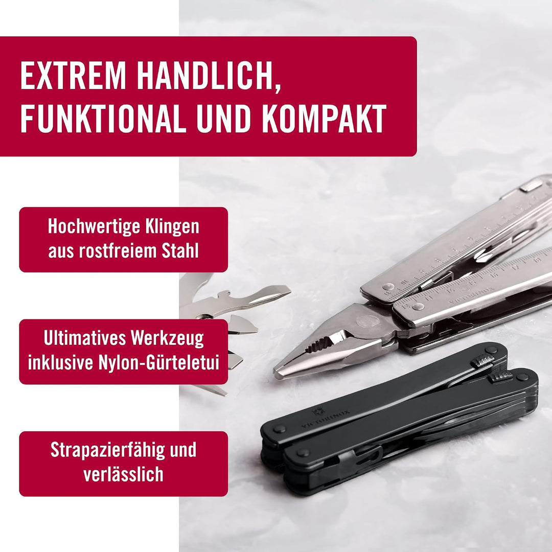Victorinox Multitool-Werkzeug Swiss Tool Spirit XBS, Taschenmesser, 27 Funktionen, Kombi-Spitzzange,