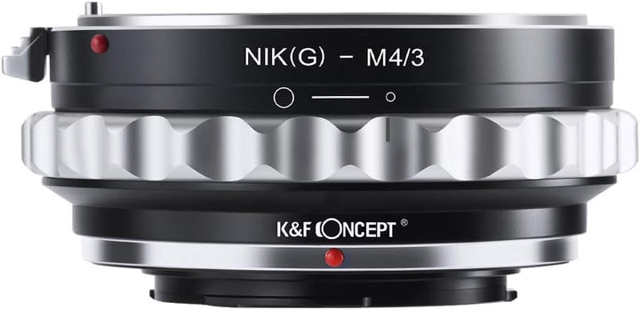 K&amp;F Concept Nikon AI(G)-M4/3 Objektiv Adapter mit Blendenring für Nikon G AF-S F Objektiv auf M4/3 M