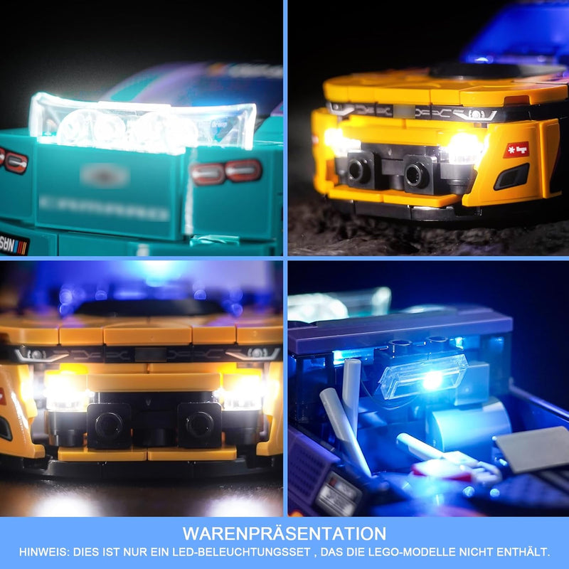 LocoLee Licht Kompatibel mit Lego 76935 NASCAR Next Gen Chevrolet Camaro ZL1, Nur Lichter Set - Kein