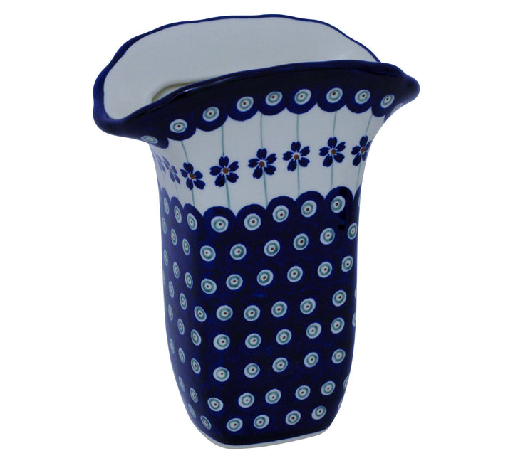 Original Bunzlauer Blumenvase Ø14.60x8.50 cm, H=18.00 cm im Dekor 166a