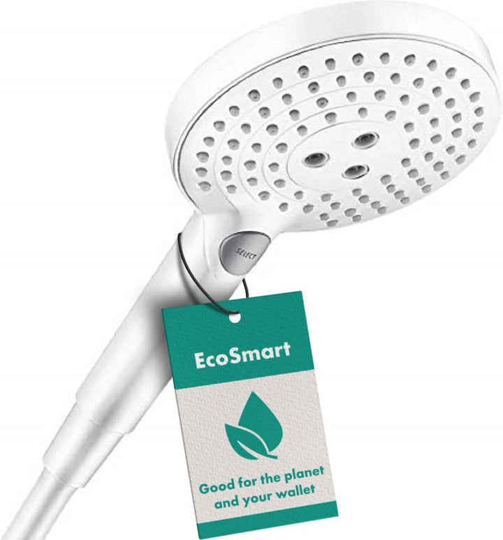 hansgrohe wassersparender Duschkopf Raindance Select S 120 (Regendusche, 3 Strahlarten), Mattweiss M