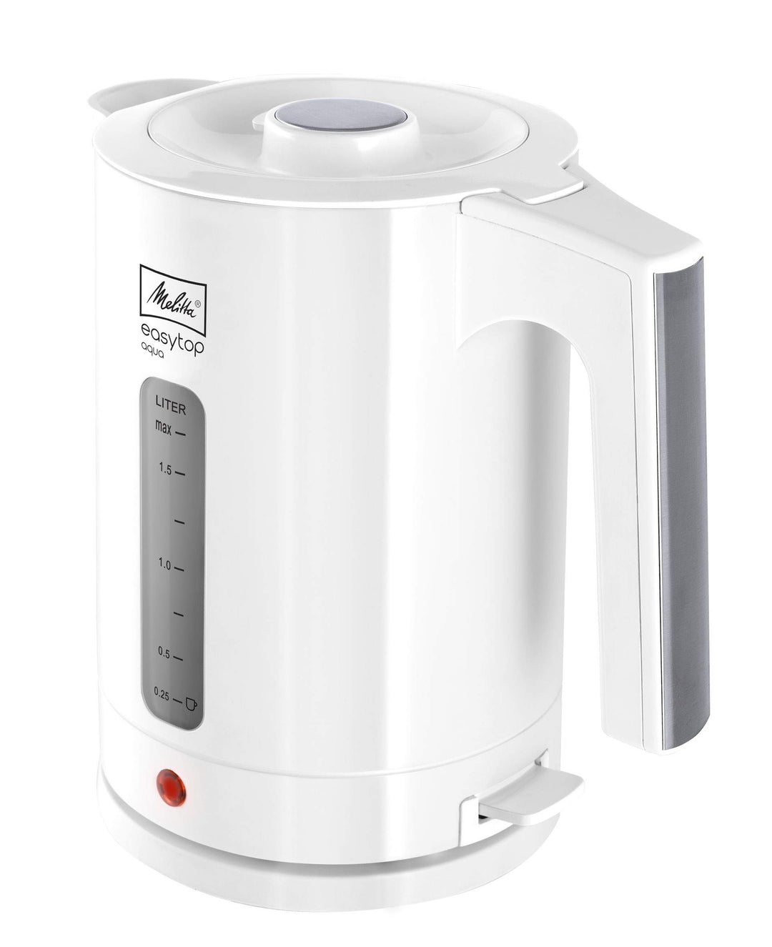 Melitta Wasserkocher, Easy Top Aqua 1,7 Liter, 2.400 Watt, Weiss/Edelstahl 1016-03