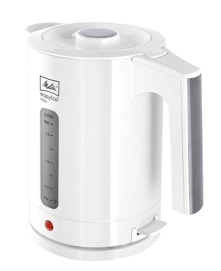 Melitta Wasserkocher, Easy Top Aqua 1,7 Liter, 2.400 Watt, Weiss/Edelstahl 1016-03