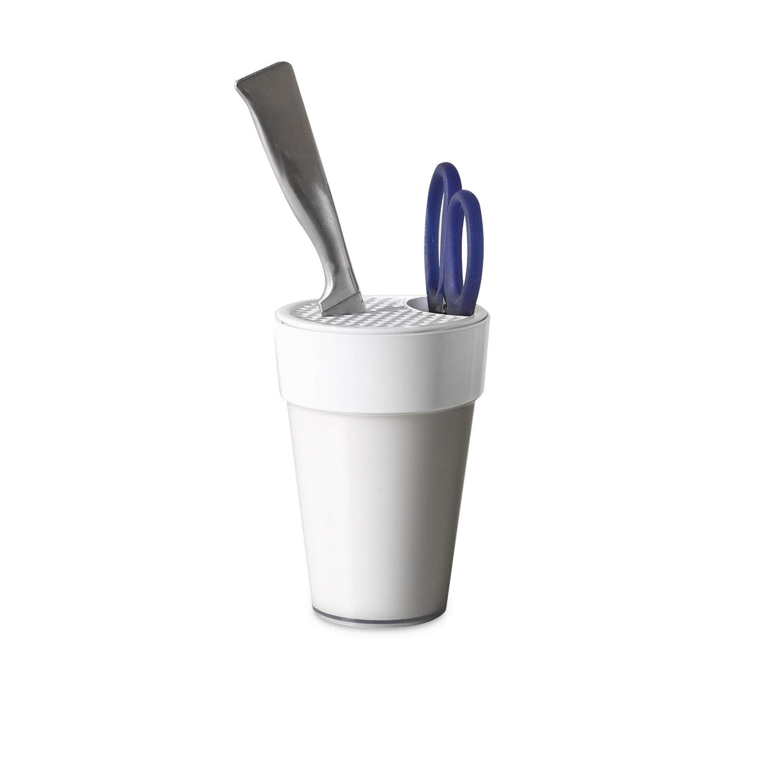 Omada Design Messer aus Polypropylen, 11,5 x 16 cm, Made in Italy, Messerhalter mit Praktischen und