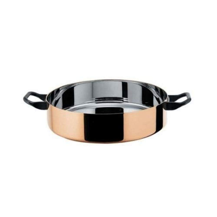 Alessi LA Cintura di Orione“ Servierpfanne 24cm ∅, Kupfer, Silber, 24 cm 4.5 x 29 x 5.5 cm, 4.5 x 29