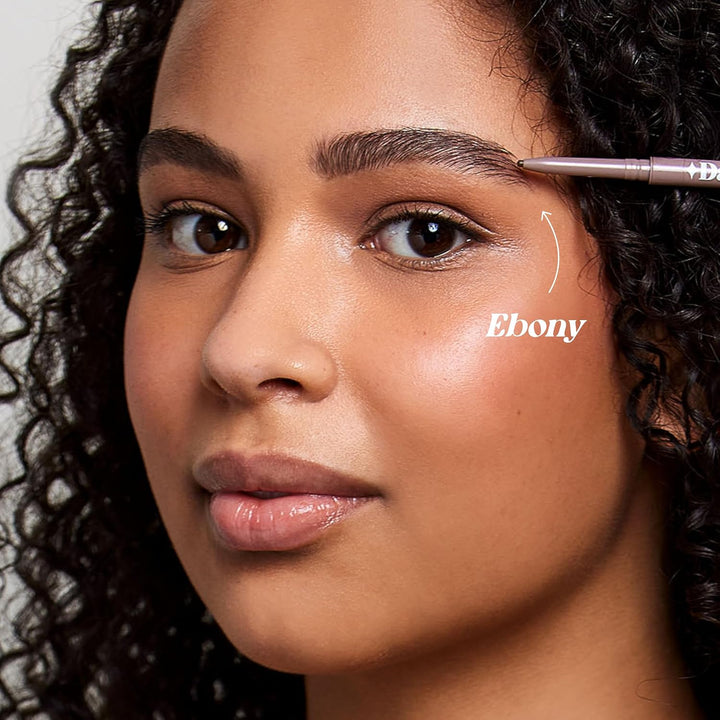 DASHL Brow Filler Pencil, Micro Eyebrow Pencil, Ultra-Slim Precision, Long-Lasting, 100% Vegan (Ebon