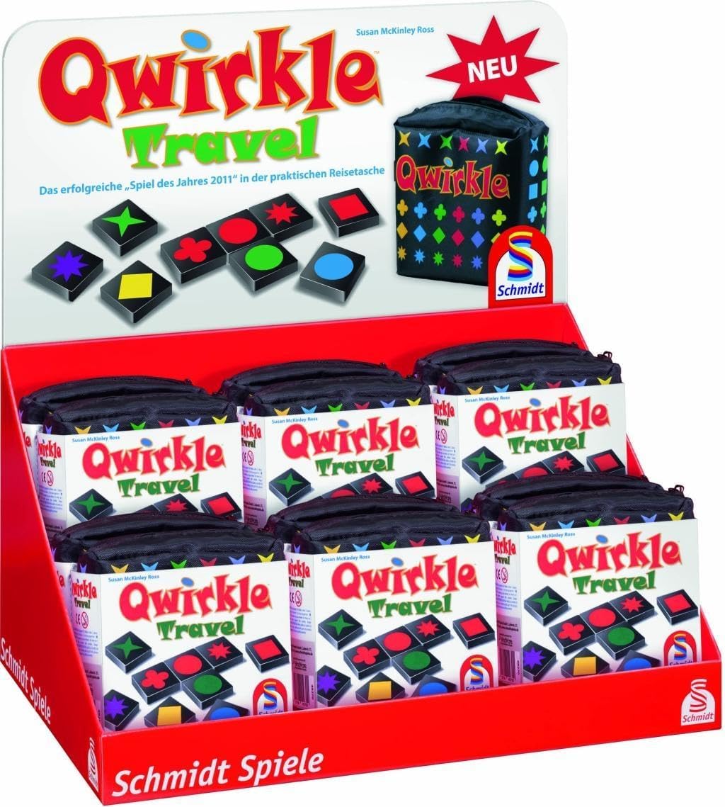 Schmidt Spiele 49270 Qwirkle Travel, Spiel des Jahres 2011 als Reisespiel Single, Single
