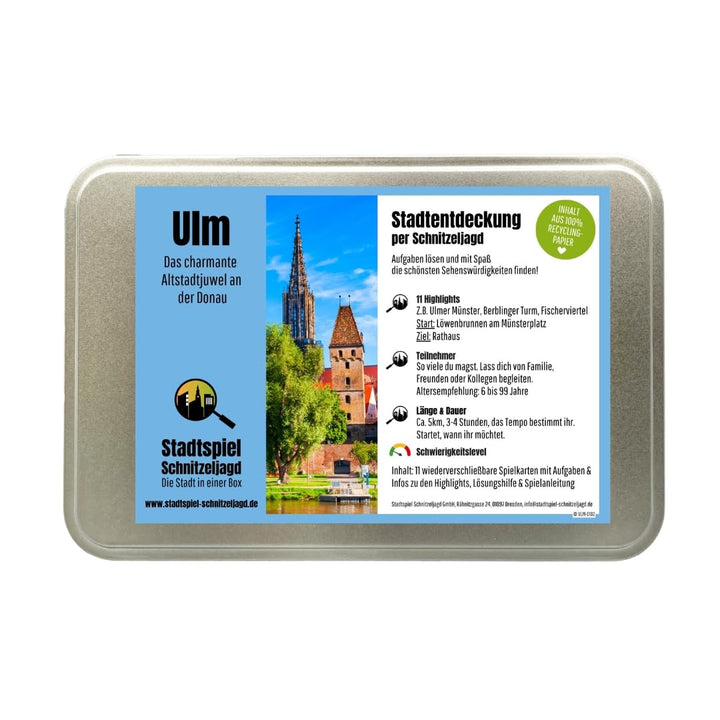Schnitzeljagd ULM – Stadtspiel für Erwachsene und Familien | Stadtrallye durch ULM Stadtmitte | Erle
