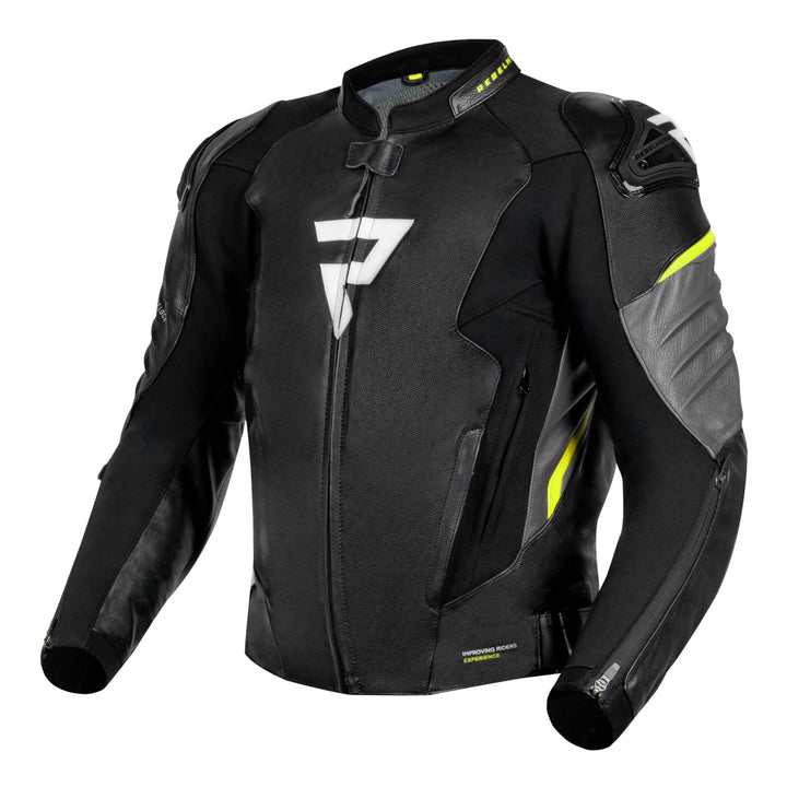 REBELHORN Veloce Motorradjacke Herren | Leder | Ellbogen und Schulterprotektoren Stufe 2 | Schulters