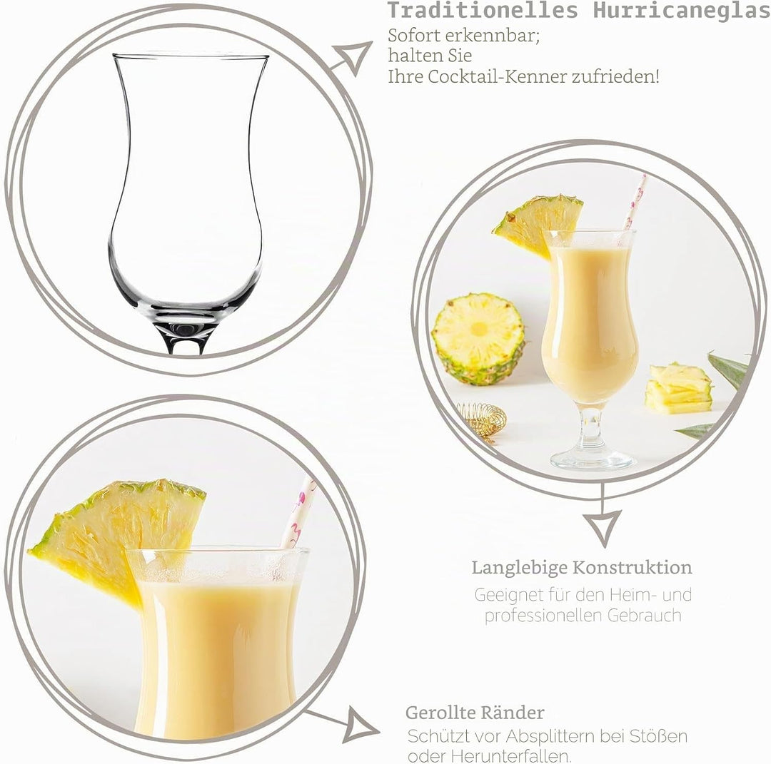 Lav Fiesta Pina Colada Gläser - 460ml - Pack Von 12