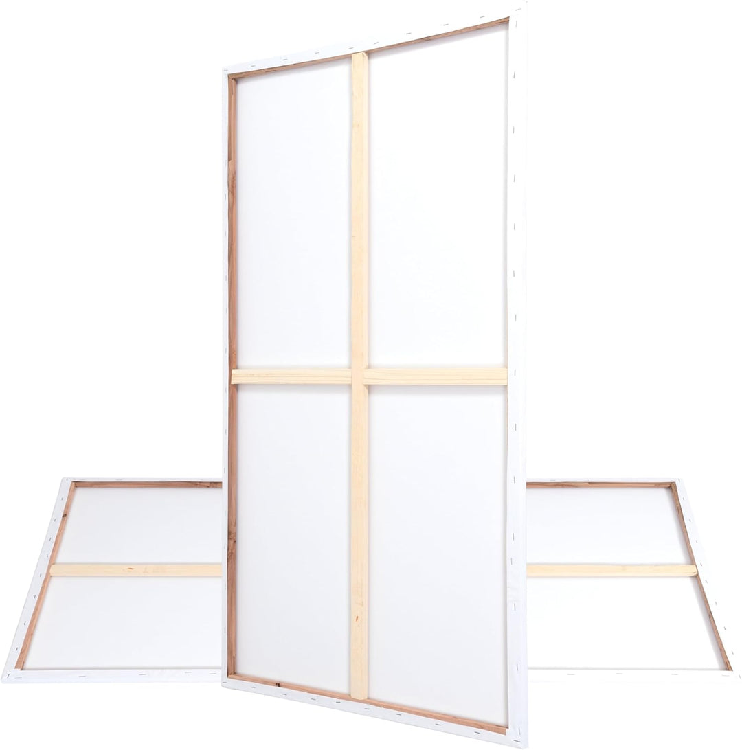 Art-Star 2X KEILRAHMEN 70x120cm | Leinwände auf Keilrahmen 70 x 120 cm | 100% Baumwolltuch ±280gsm z