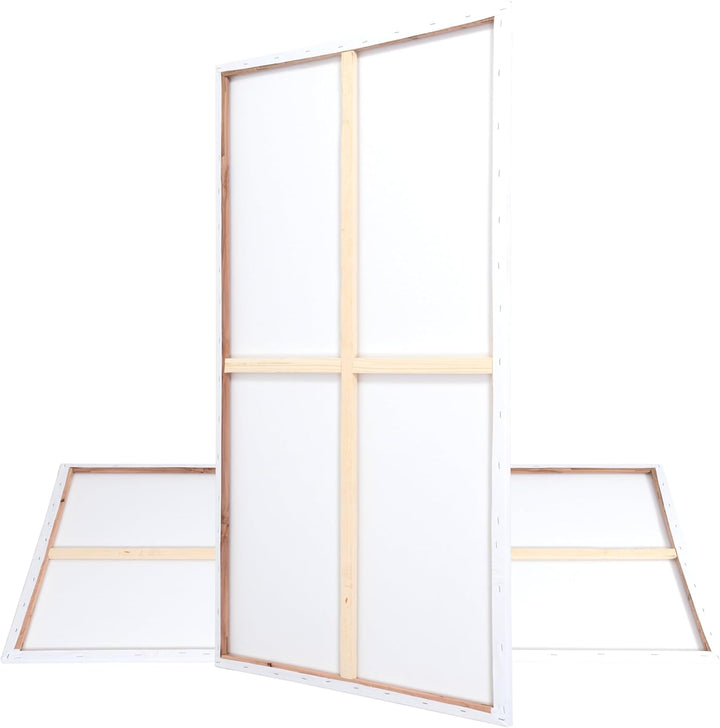 Art-Star 2X KEILRAHMEN 70x120cm | Leinwände auf Keilrahmen 70 x 120 cm | 100% Baumwolltuch ±280gsm z