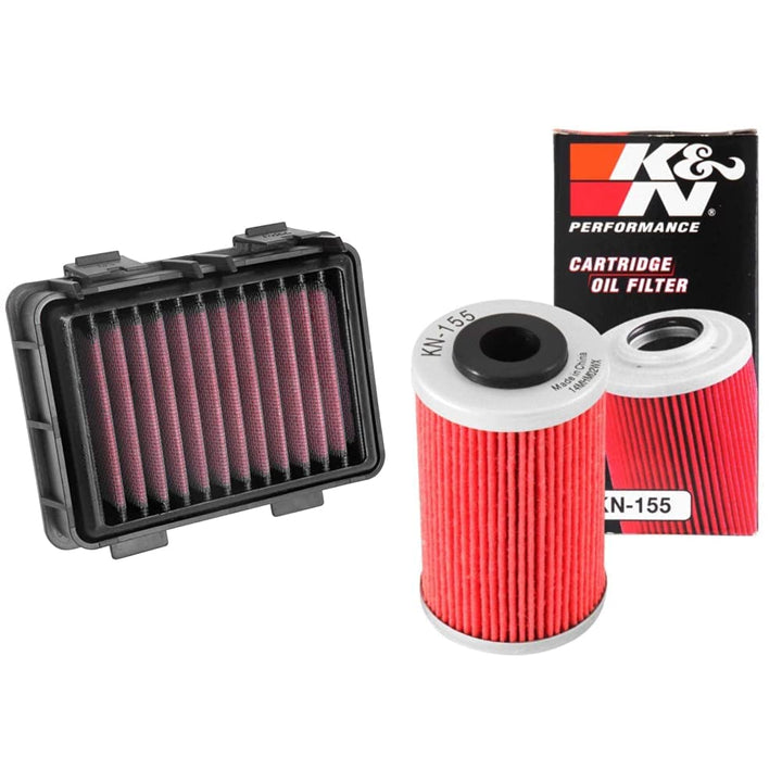 Luftfilter K&N KT-1217 & Powersports Ölfilter - Kartusche 41x69mm kompatibel mit KTM, Husqvarna, Hus