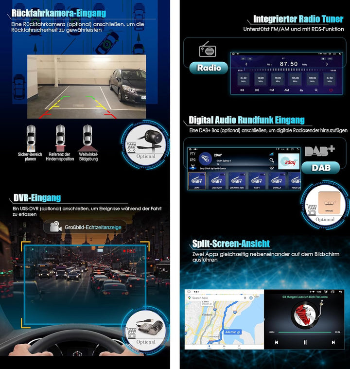10,25 Zoll IPS Bildschirm 8-Kern Android 12.0 DAB+ Autoradio Für BMW X5 E53 mit GPS Navigation Unter