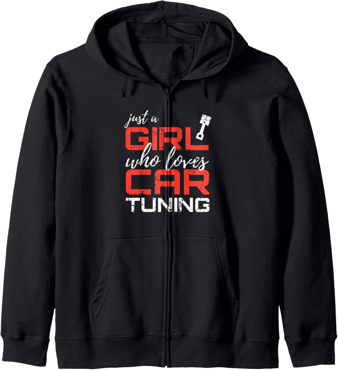 Just A Girl Who Loves Car Tuning Geschenk Auto Tuning Kapuzenjacke