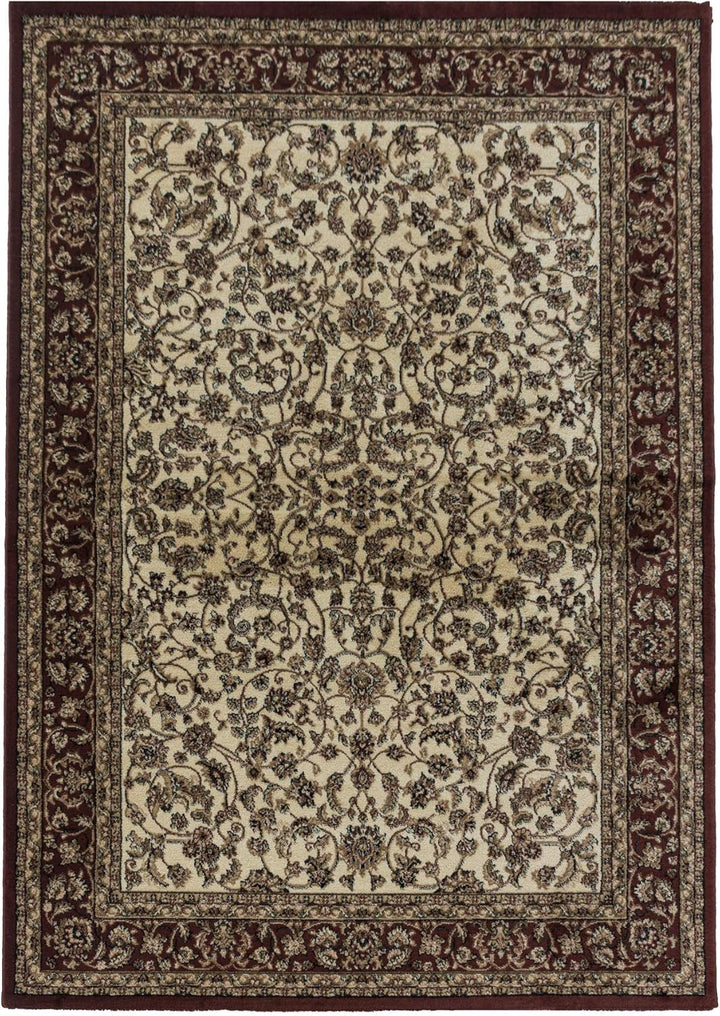 Carpetsale24 Orientteppich Rot 80x150 cm – Kurzflor Läufer im klassischen Vintage Stil für Flur, Sch