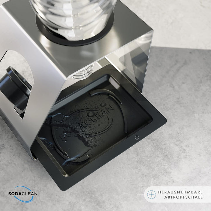 SODACLEAN® Premium Flaschenhalter mit Abtropfwanne - für SodaStream Duo Crystal Flaschen | aus hochw