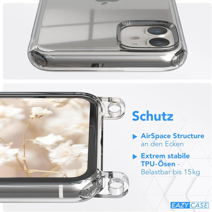EAZY CASE Handykette - Verstellbares Taschenband kompatibel mit iPhone 11, Schulterriemen, Handykord