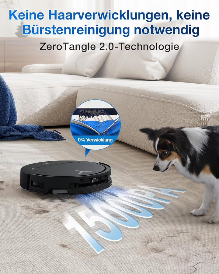 ECOVACS DEEBOT T50 PRO Omni Saugroboter mit Wischfunktion, Ausfahrende Seitenbürste und Wischmopp, 1