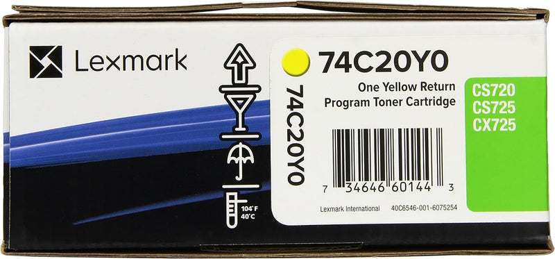 Lexmark 74C20Y0 Original Toner Pack of 1