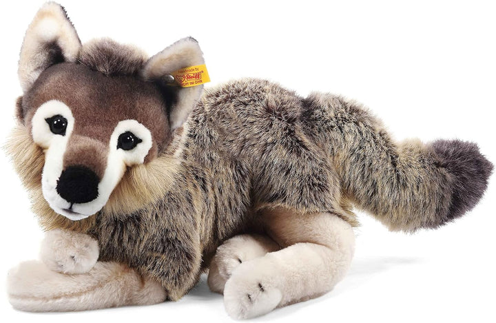 Steiff Snorry Schlenker Wolf - 40 cm - Kuscheltier für Kinder - Plüschtier - weich & waschbar - grau