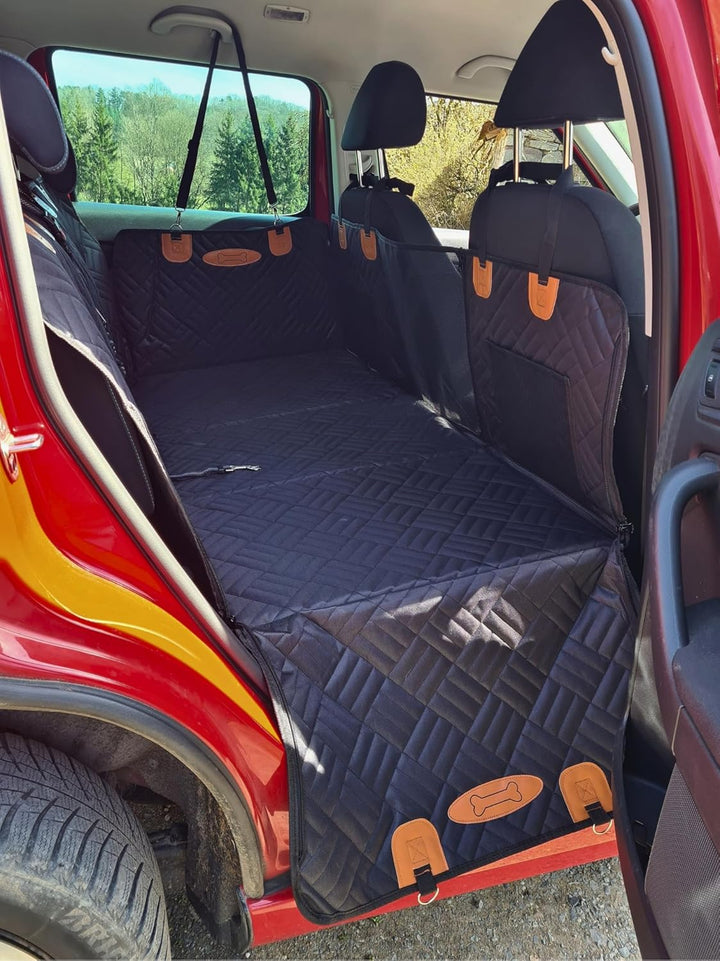 Hundedecke Auto Rückbank „Nalu“ – extra breite, verstärkte Liegefläche, wasserdicht & Kratzfest – Rü