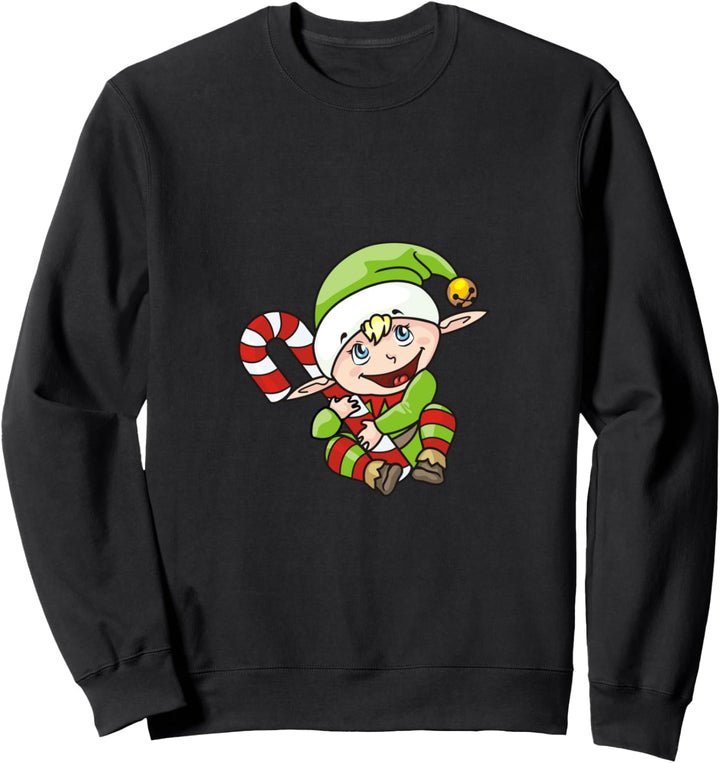Weihnachtsoutfit Santa Wichtel Zuckerstange Weihnachtself Sweatshirt