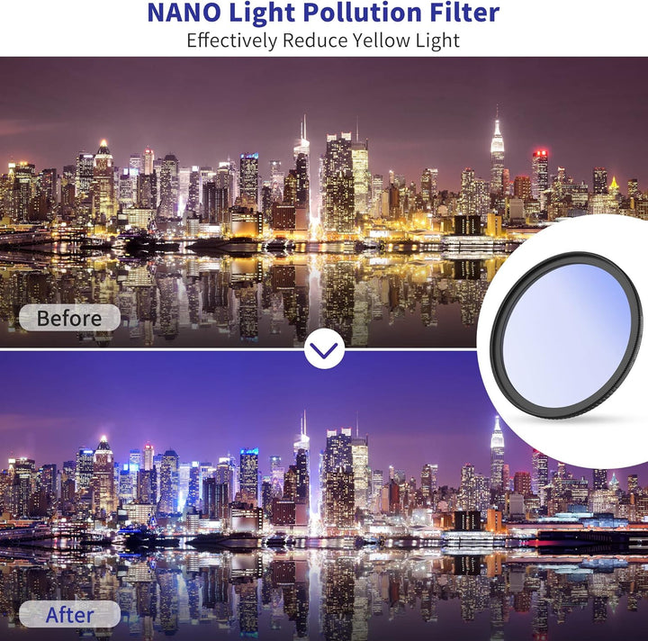 PROfezzion Natural Night Filter 82mm Nanobeschichtung Lichtverschmutzungsfilter für Fujifilm GF 23mm