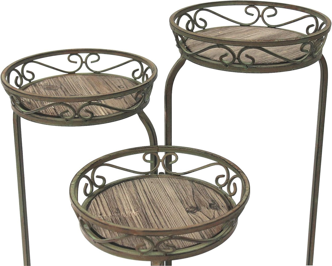 DanDiBo Blumentreppe Metall Rund 72 cm Blumenständer mit 3 Körbe 11136 Blumenständer Blumensäule Pfl