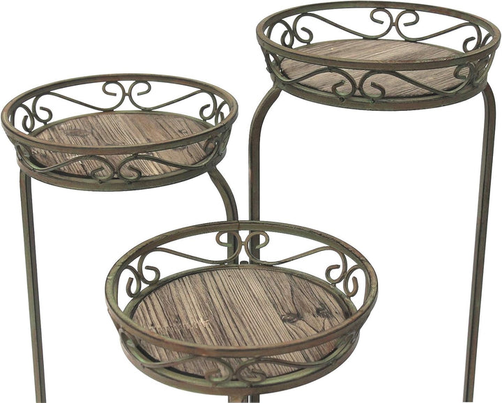 DanDiBo Blumentreppe Metall Rund 72 cm Blumenständer mit 3 Körbe 11136 Blumenständer Blumensäule Pfl