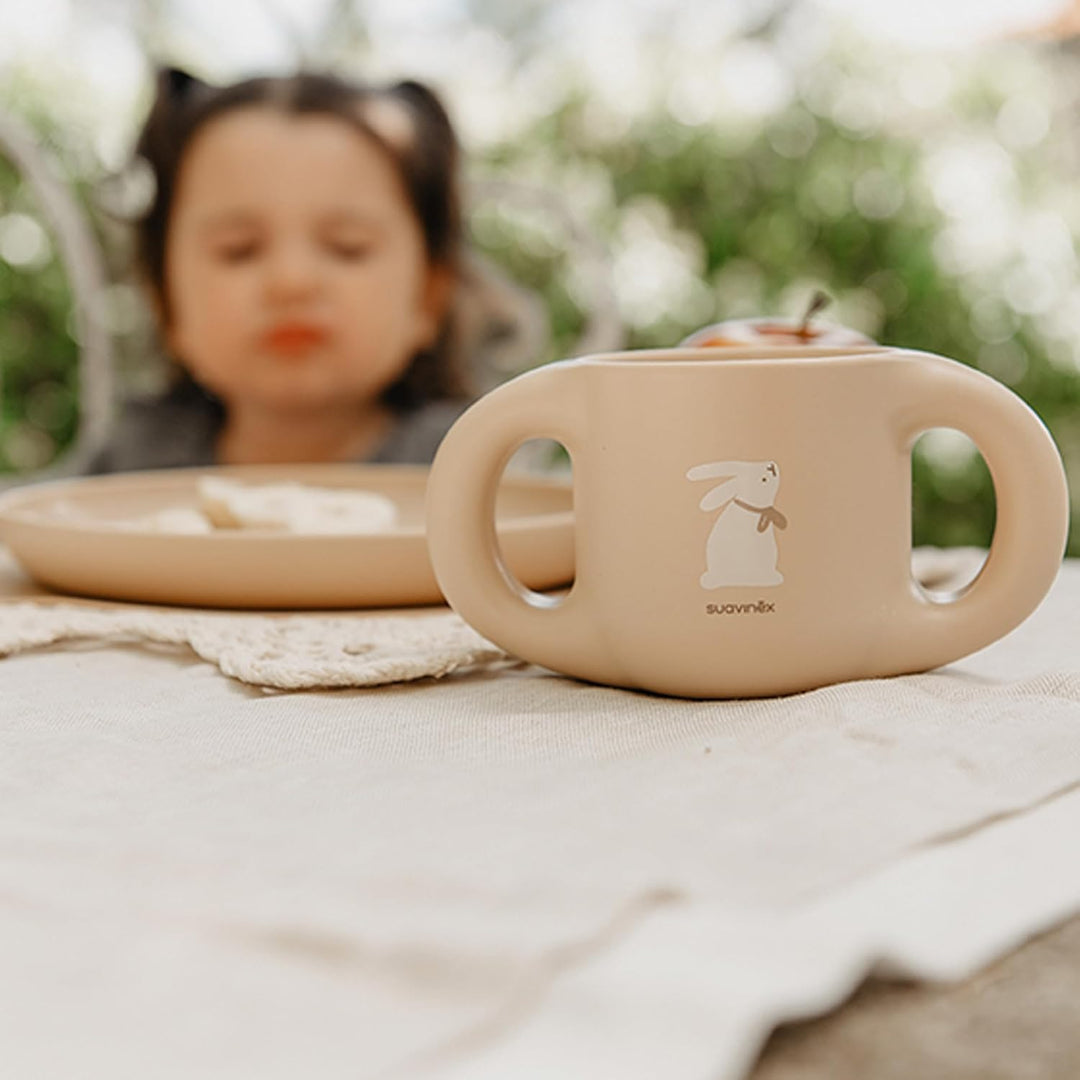 Suavinex, Kindergeschirr Set, Baby-Essensset Mit Platzset Rutschfest + Teller + Schale + Tasse + Löf