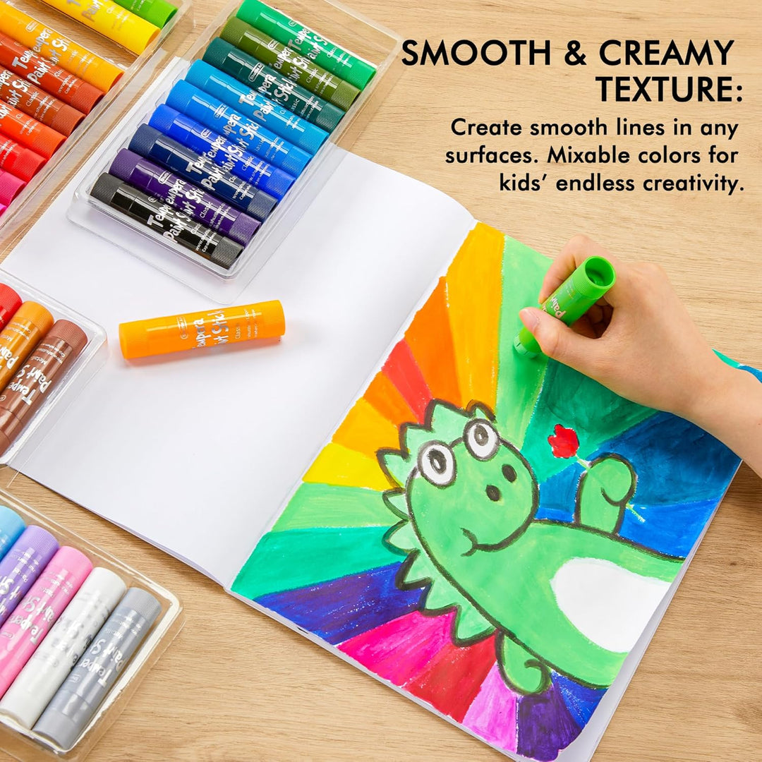 Shuttle Art Tempera Malstifte, 40 bunte feste Tempera Gouache farbstifte für Kinder, schnell trockne