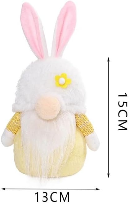 Osterdeko Beleuchtet Wichtel Figuren, 2 Stück Ostern Deko Hasen Wichtel Deko mit LED Licht, LED Oste