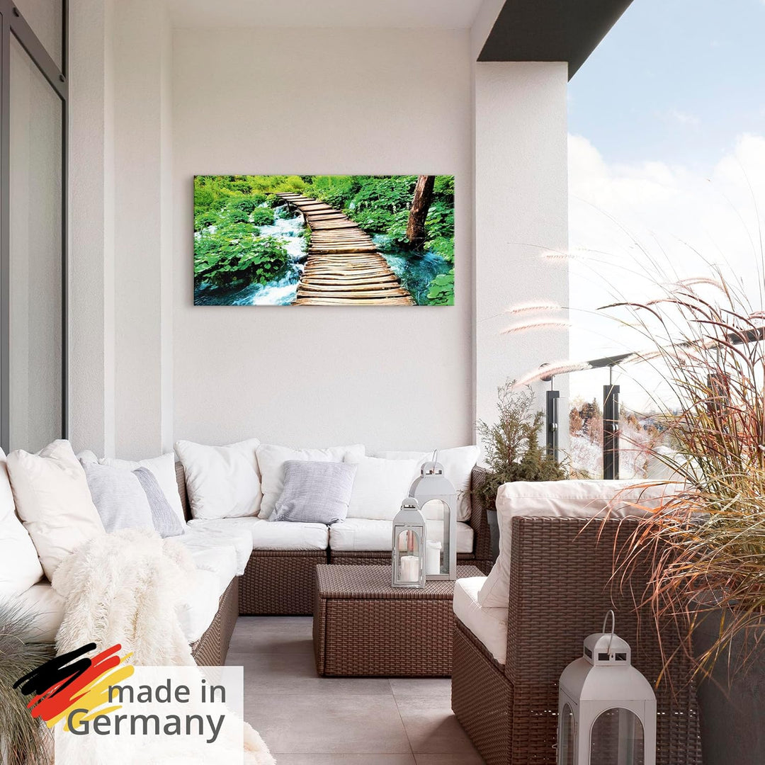 ARTland Wandbild Alu Verbundplatte für Innen & Outdoor Bild 60x30 cm Natur Landschaft Dschungel Urwa