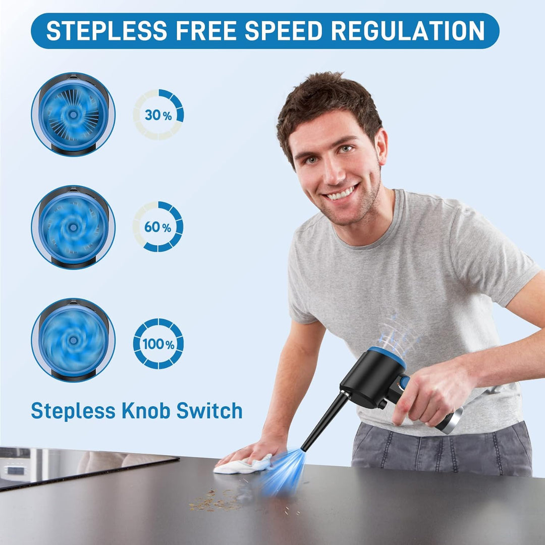 ATEngeus Elektrische Staubgebläse, 6000 mAh Druckluftspray Staubgebläse, Air Duster für Computer, St