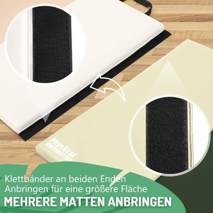 195 x 75 x 3 cm Klappbare Weichbodenmatte Turnmatte Fitnessmatte Gymnastikmatte mit Tragegriffen, Sp