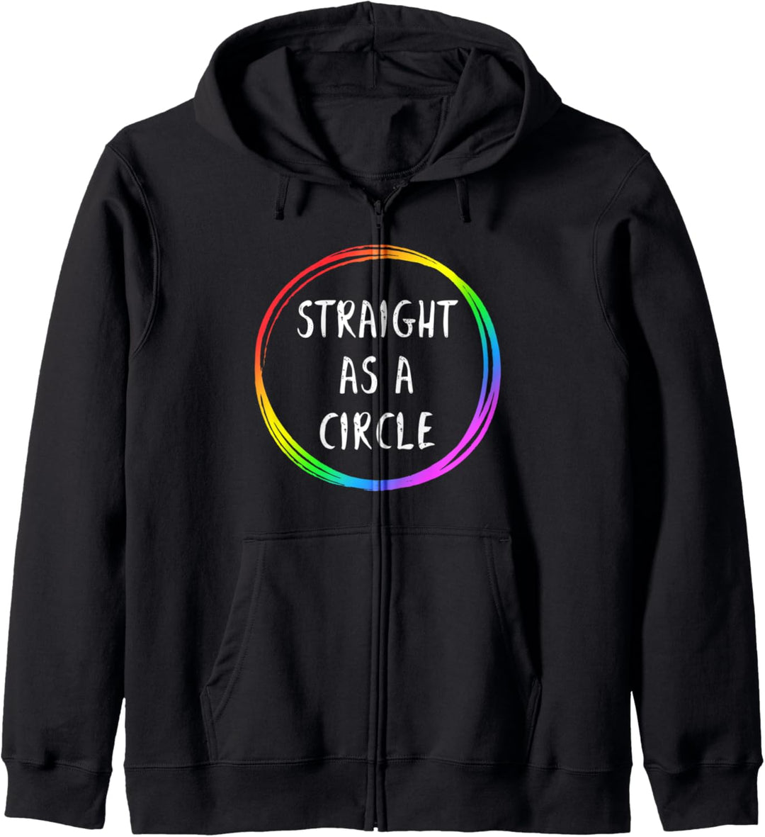 Straight as a circle Lustiges CSD LGBT Kapuzenjacke