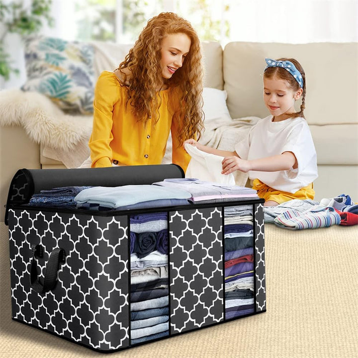 Aufbewahrungstasche Schrank 102L Grosse Organizer Set, 3 Stück Faltbar Kleideraufbewahrung mit Verst