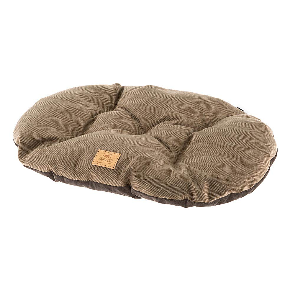 Ferplast Kissen für Hunde und Katzen STUART 65/6, doppelseitig, aus Tweed und weichem Samt, waschbar